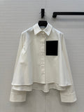 Loewe  A-line Denim Shirt Jacket White Cotton