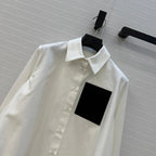 Loewe  A-line Denim Shirt Jacket White Cotton