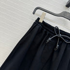 Loewe Wide-leg Straight-leg Pants Black Cotton