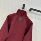 Loewe 25 Stand-up Collar Jacket Burgundy Polyester 288228