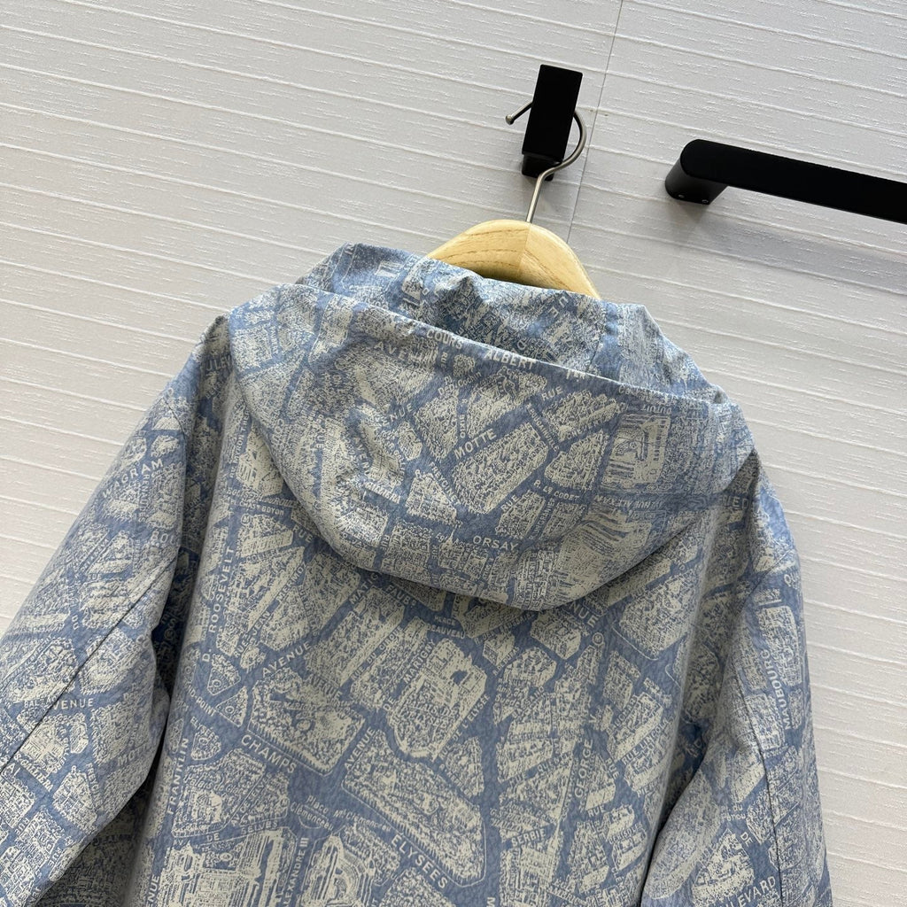 CD 25 hooded Jacket Blue Cotton
