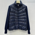 Moncler 25 Jacket Navy Blue Polyester Mix Wool
