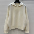 HM 25 White Cashmere Jacquard Sweater 02654