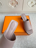 HM Kylie Mules Pink Calfskin 316379