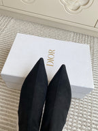 Dior 2025 Tribales Heeled Ankle Boot 50mm Black mix White Suede 501189