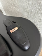 HM Oz Mule Black Calfskin 961097