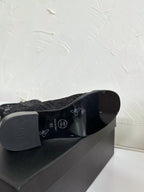 CC Boots Flower Black Lace Mesh Grosgrain