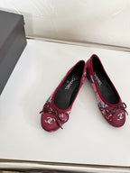 Ballet Flats Red Cloth