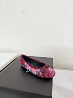 Ballet Flats Red Cloth