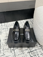 CC Moccasins 30mm In Black Water Dyed Lambskin 143608