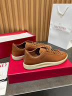 VT 25S  Casual Sneakers Camel Brown Cowhide 563093