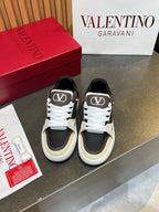 VT 25S Couple Sneakers Black Beige Calfskin 563118
