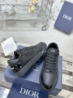 CD B27 Low-Top Sneaker 30mm In Black Monogram Calfskin 100803