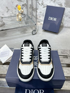 CD B27 Low-Top Sneaker 30mm In Black White Monogram Calfskin 100809