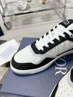 CD B27 Sneaker 30mm In Black Mix White Denim Fabric 100627