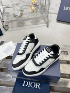 CD B27 Sneaker 30mm In Black Mix White Denim Fabric 100627