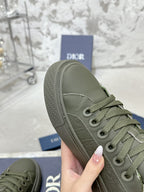 CD B33 Sneaker 30mm In Grey Green Monogram Calfskin 100556