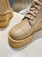 CC Ankle Boots 100m Beige Lambskin