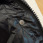 Moncler 2025 Cavettaz Long Coat Black Nylon Down