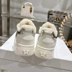 CD Dior Star Platform Sneaker In Glossy Silver Cowhide 996418