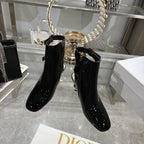 D-Idole Heeled Ankle Boot In Black Glossy Lambskin 996440