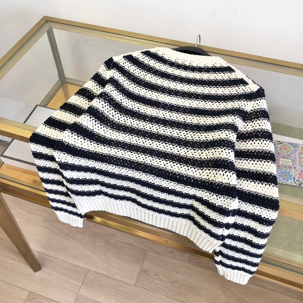 CD 25 Knitted Sweater White Mix Black 293547