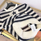 CD 25 Knitted Sweater White Mix Black 293547