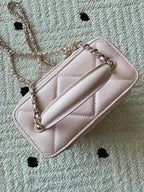 Chanel 2025 Vanity 17cm Bag Pink Caviar Leather 320302