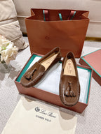 LP Dot sole walk mocassinown Chocolate Leather 215007