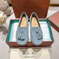 LP Dot sole walk mocassin Demin Blue Suede 214998