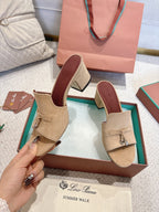 LP 25C Summer Charms Mules 55MM Mocha Suede 215030