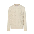 Loewe 2025 Anagram Cable-knit Sweater Cream Wool 315680