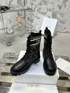 D-Major Ankle Boot In Black Tweed 100592