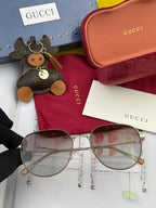 ROUND FRAME SUNGLASSES G1241 IN METAL