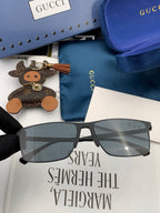 RECTANGULAR FRAME SUNGLASSES G2805 IN METAL