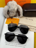 PILOT SUNGLASSES L66 IN BLACK METAL