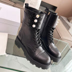 CD D-Strike Ankle Boot Plain Black Calfskin