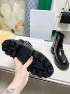 CD D-Quest Ankle Boot Glossy Black Calfskin