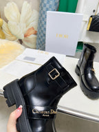 CD D-Quest Ankle Boot Glossy Black Calfskin