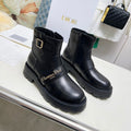 CD D-Quest Ankle Boot Plain Black Calfskin