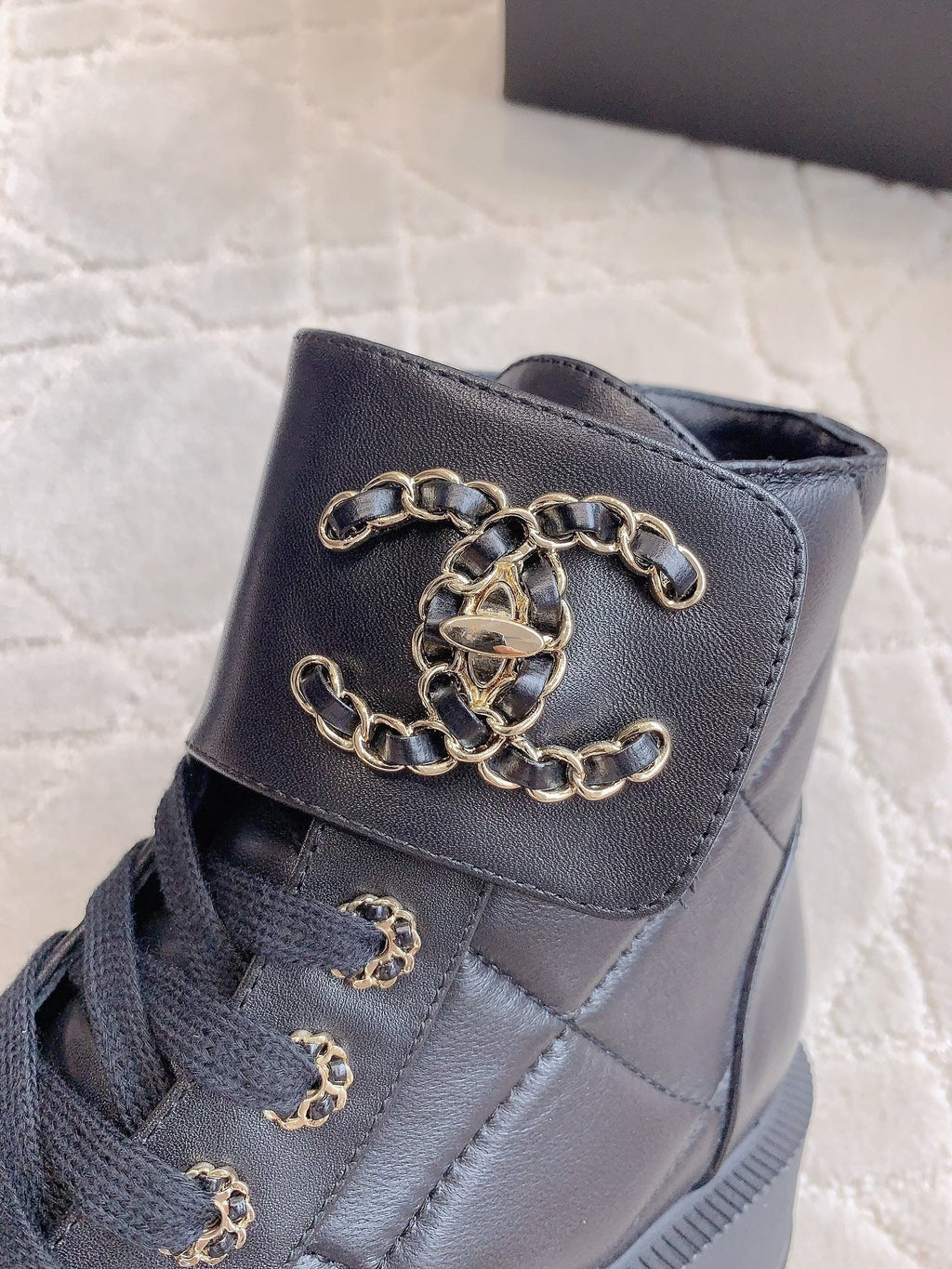 CC Ankle Boots In Black Calfskin 145487