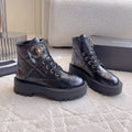 CC Ankle Boots In Black Wrinkled Calfskin 145488