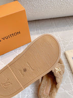 LV Bliss Comfort Mule Light Brown Wool