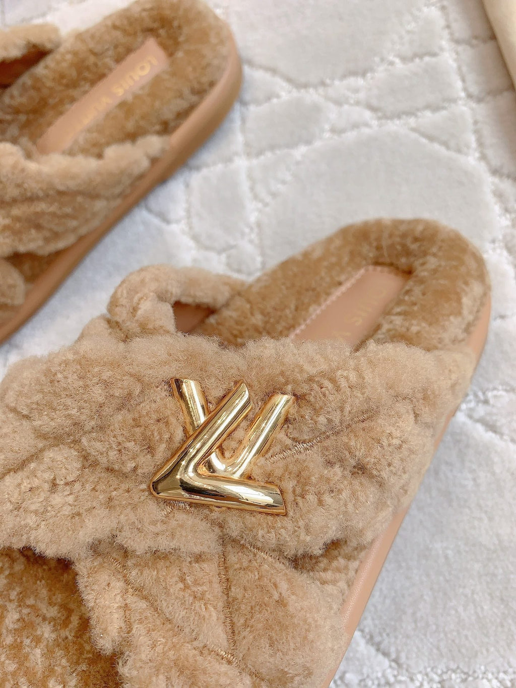 LV Bliss Comfort Mule Light Brown Wool