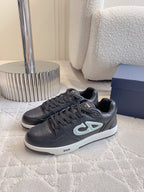 CD AND STONE ISLAND B57 Low-Top Sneaker â€“ Limited And Numbered Edition Black And Light Green Calfskin