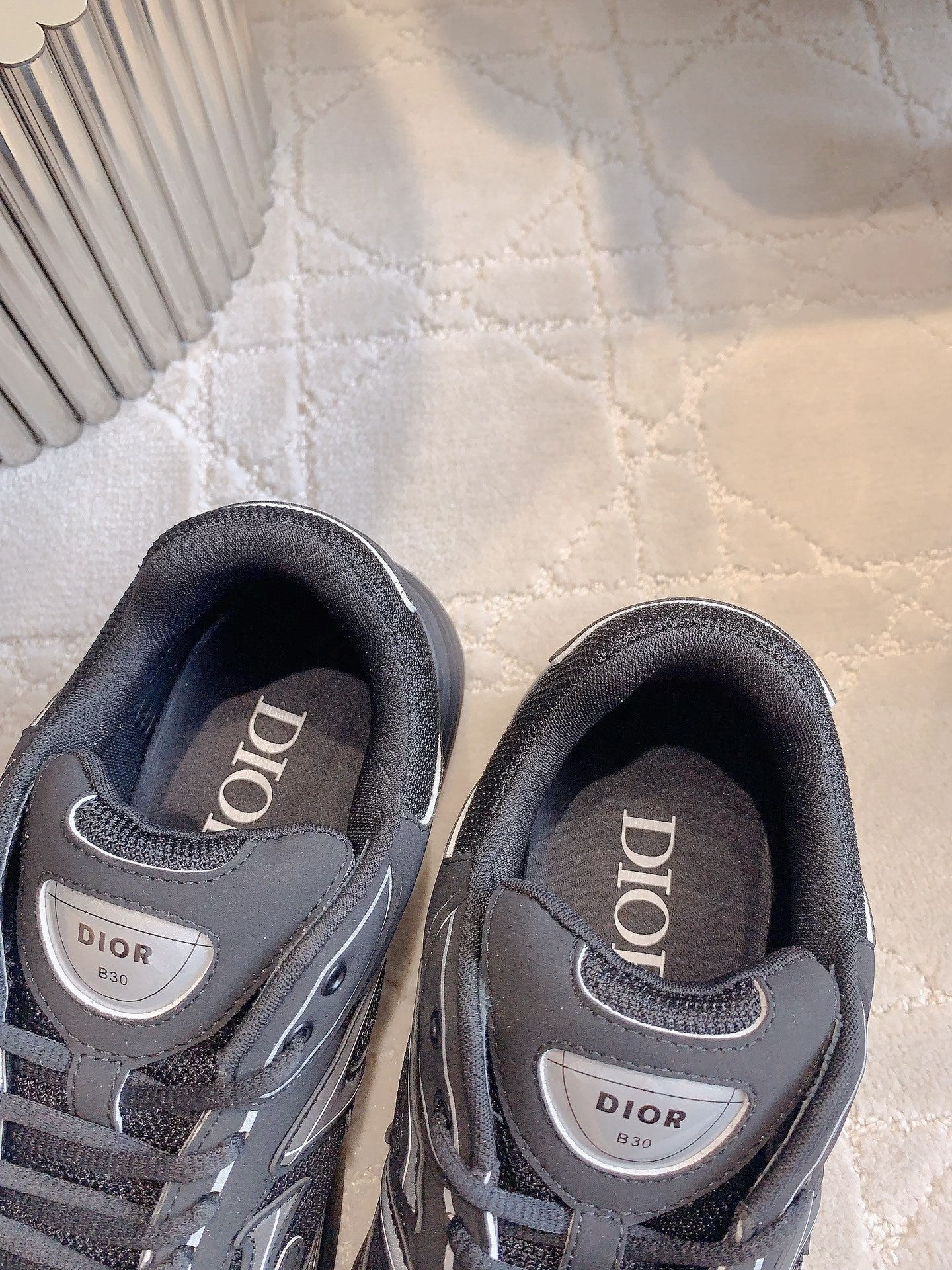 CD B30 Sneaker Black Polyester Mesh Fabric And Calfskin