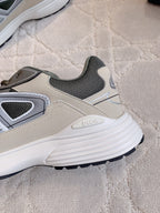 CD B30 Sneaker Gray Brown Mix Beige White Polyester Mesh Fabric And Calfskin