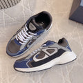 CD B30 Sneaker Brown Blue Mix Grey Polyester Mesh Fabric And Calfskin