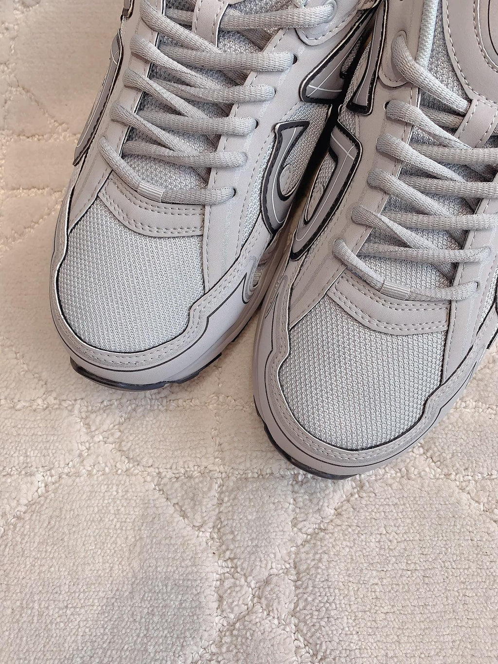 CD B30 Sneaker Light Grey Polyester Mesh Fabric And Calfskin