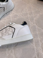 CD B27 Low-Top Sneaker White Black Print Calfskin
